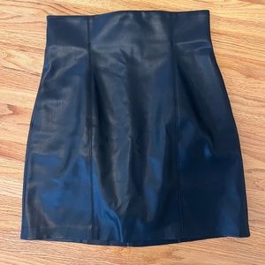 Girl crush vegan leather skirt
